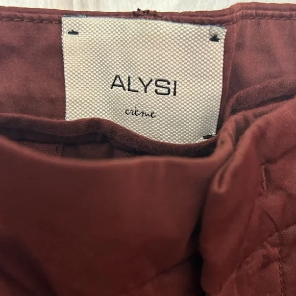 Alysi Bordeaux Pants size 26 in burgundy Made in Italy - Picture 10 of 11